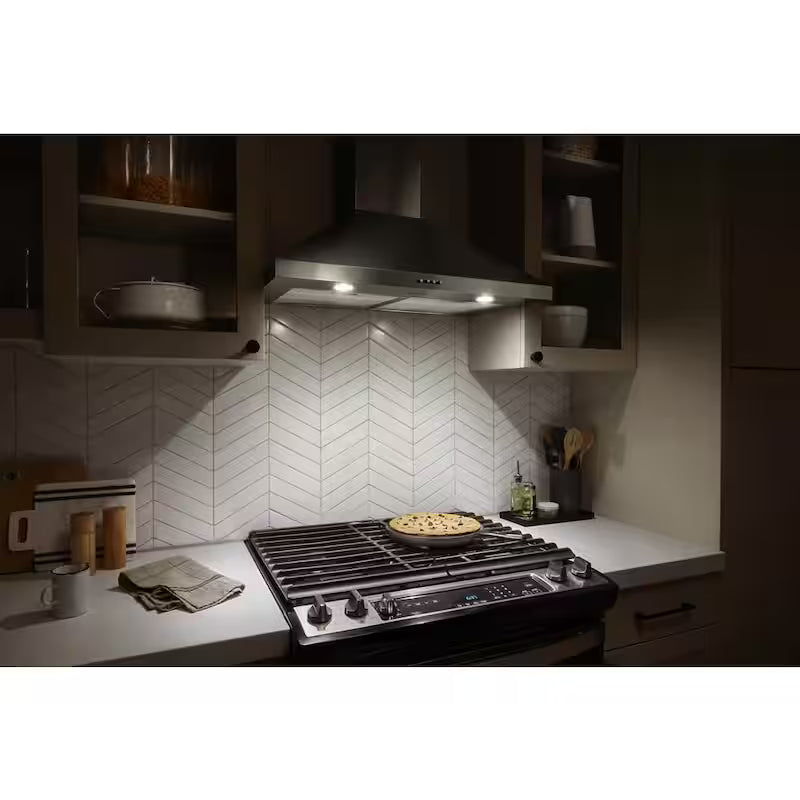 Wall-Mount Range Hood with light in Stainless Steel Y359