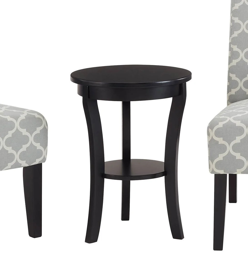 3pc Gray Fabric Side Table and 2 Chairs A4131