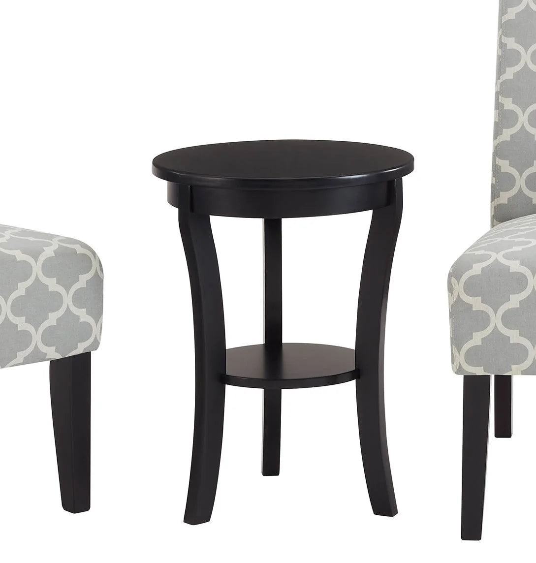 3pc Gray Fabric Side Table and 2 Chairs A4131