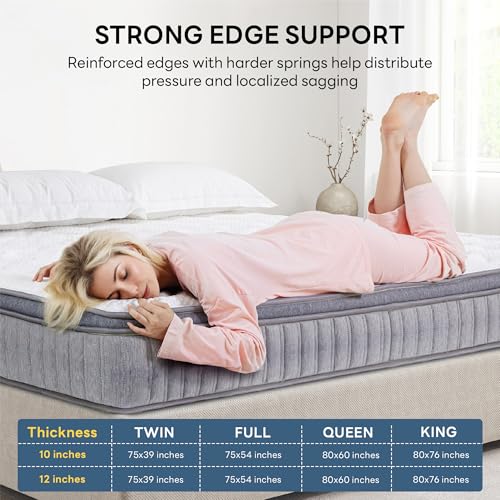 12 Inch Full Size Gel Memory Foam Hybrid Mattress N88479