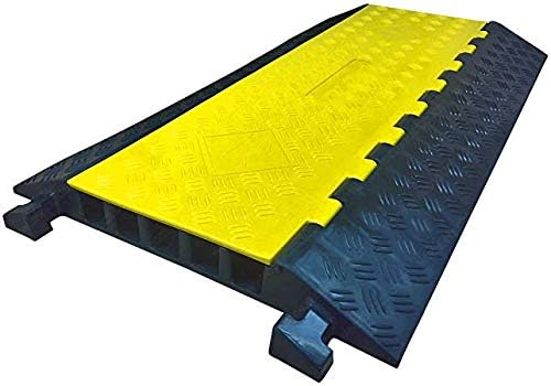 5 Channel 36” Long Black/Yellow Cable Protector Ramp I625564