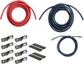 2 Gauge AWG 10 Feet Black + 10 Feet Red Power Inverter Battery Cable Wire Kit B627612