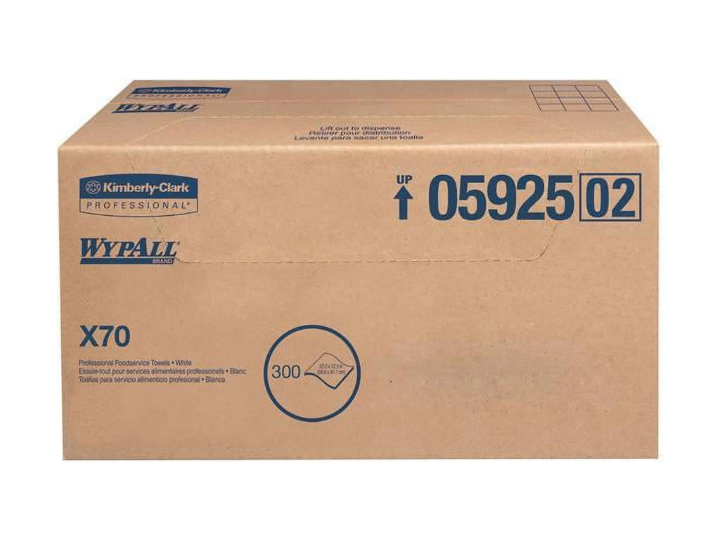 White 12 1/2 x 23 1/2 Antimicrobial Wipers 300/Box O375