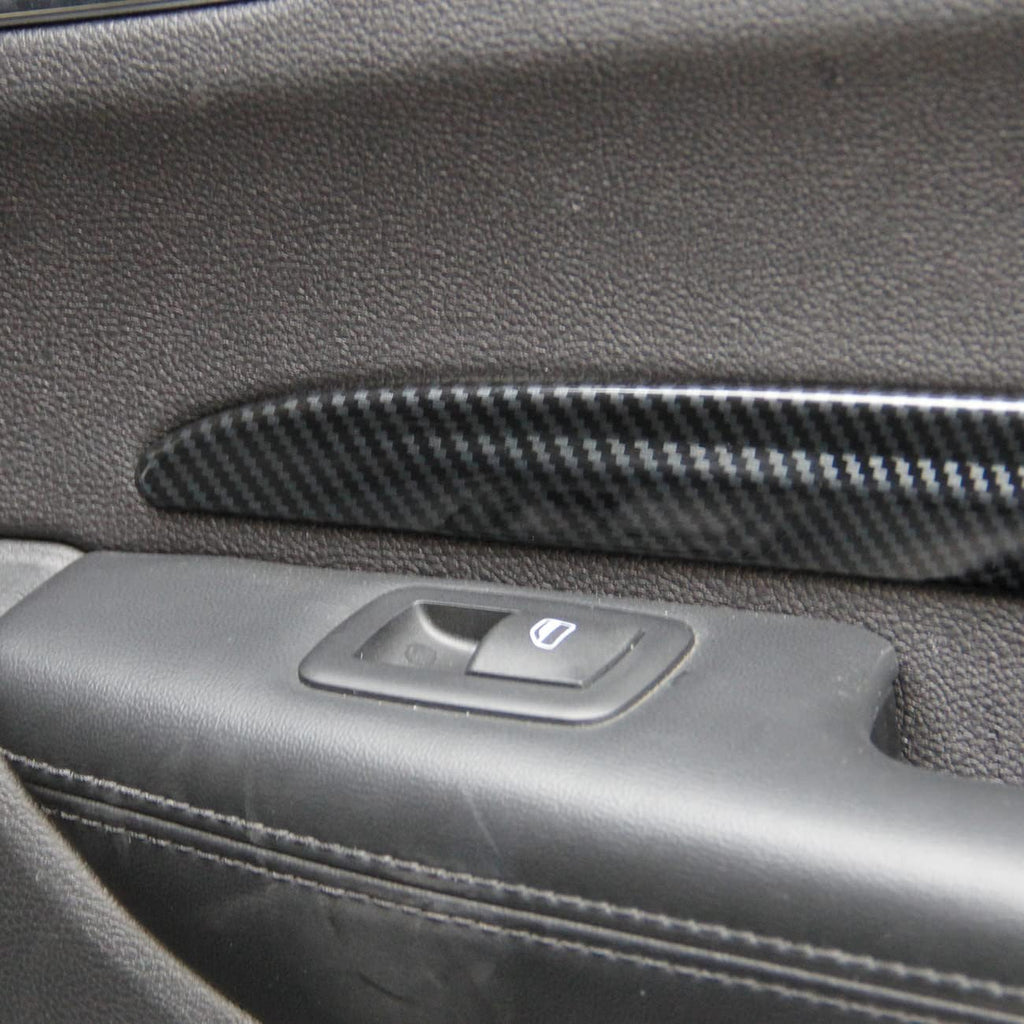 Carbon Fiber 4 Doors Panel Decor Trim Cover Pack of 2 N53679