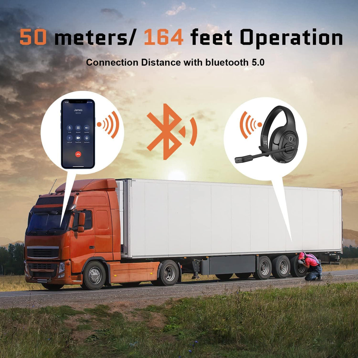 Noise Canceling Bluetooth Headset with Microphone G51284