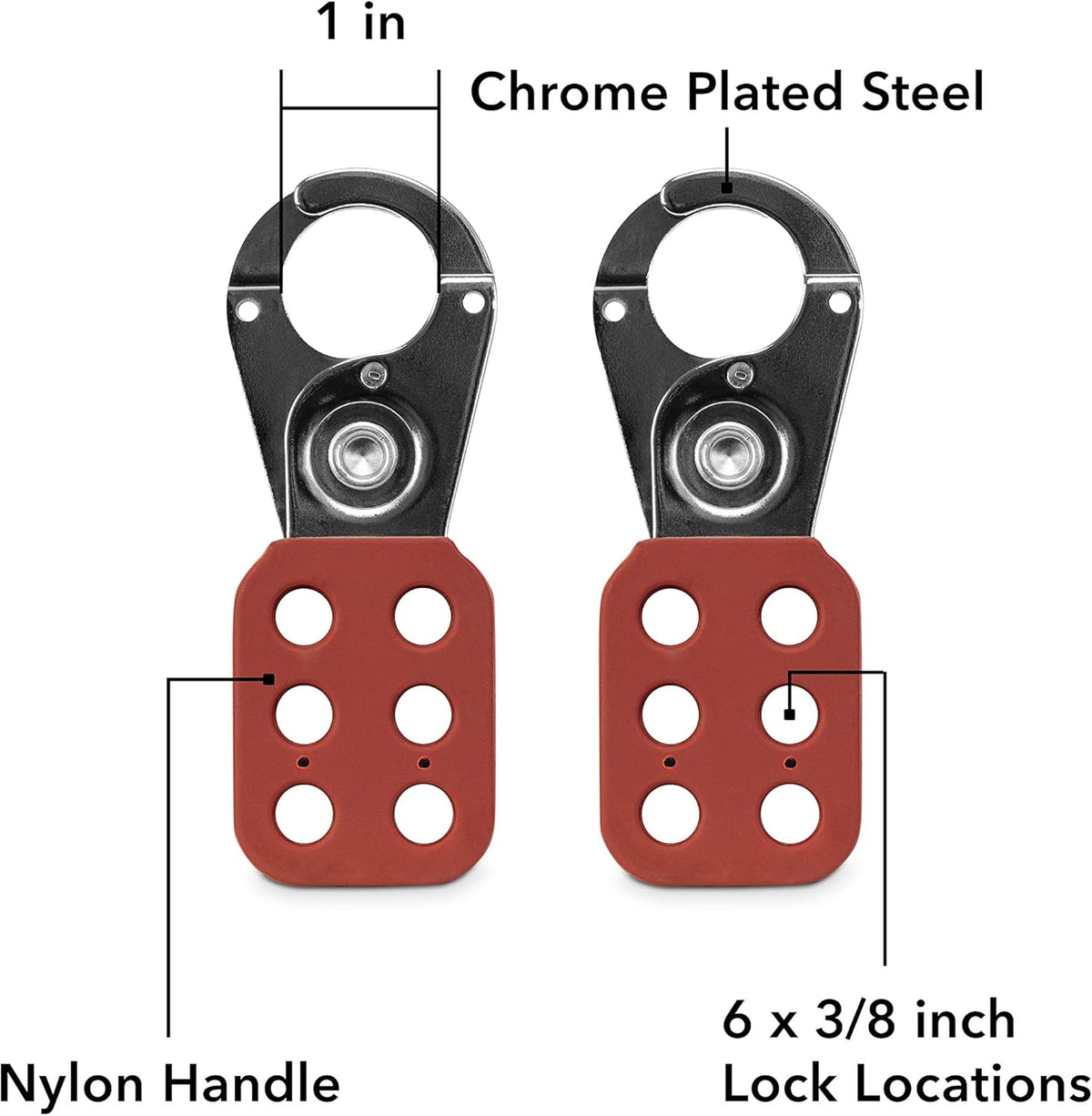 Breaker Lockout Tagout Electrical Loto Kit, 120/277V to 480/600V Circuit Lock Outs, Red Safety Padlocks, Hasps, Tags, Pack of 2 S264