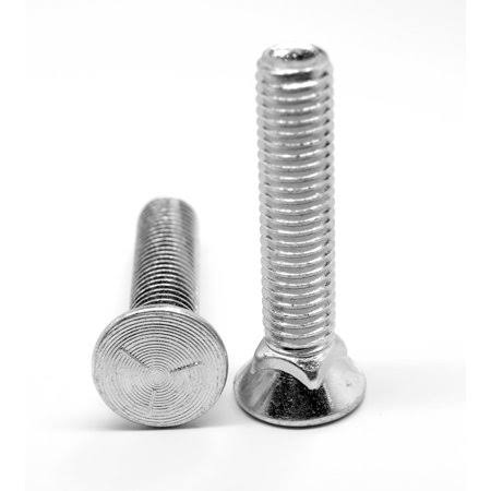 1/2 inch-13 x 1 3/4 inch Grade 5 Plow Bolt Flat Head Zinc Plated Pk 100 L2783