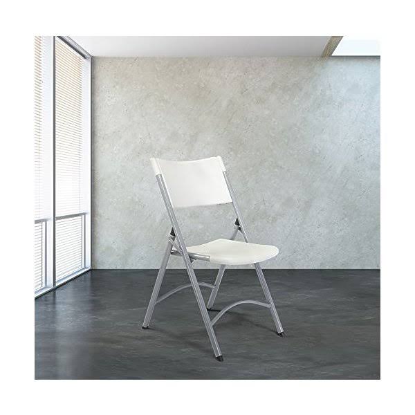Folding Chair, Plastic, Gray, Pkg of 4 B92539