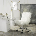 Faux Sheepskin Swivel Office Chair F49496