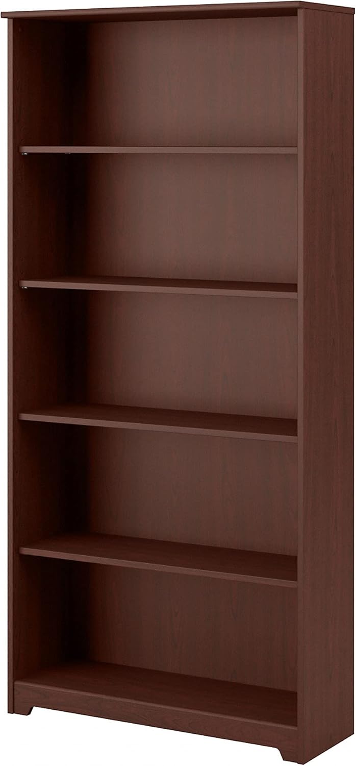 5 Shelf Bookcase and 60W Hutch, Heather Gray R2916