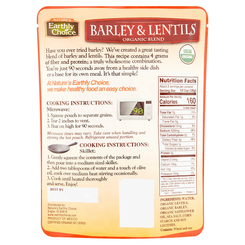 Barley Lentil 8.5 Oz Pack Of 6 V12256