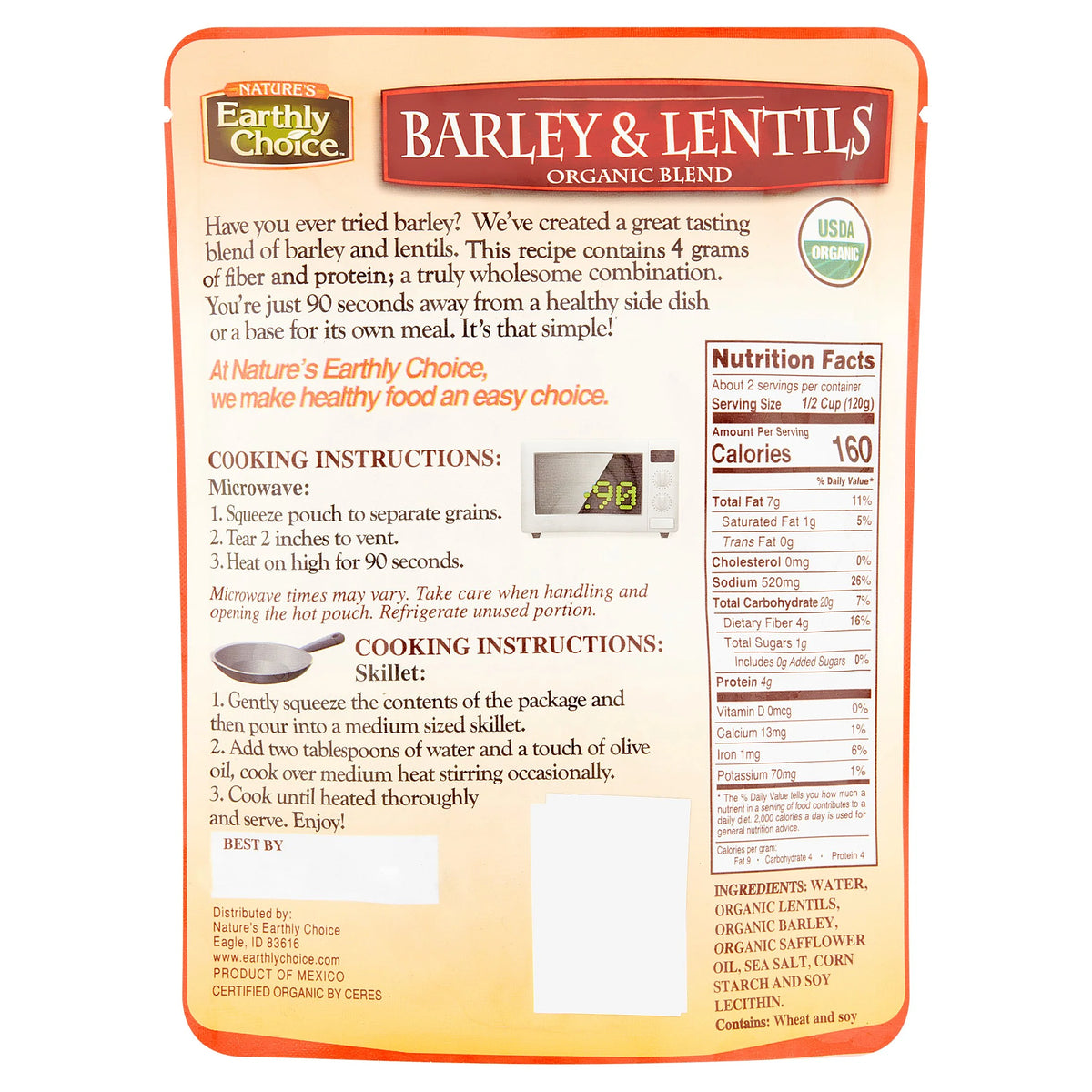 Barley Lentil 8.5 Oz Pack Of 6 V12256