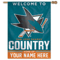San Jose Sharks Personalized 1-Sided Vertical Banner I988