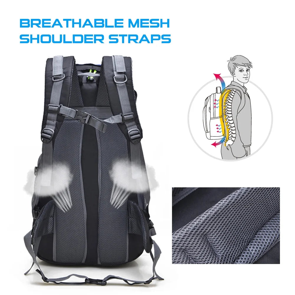 50L Water-resistant Hiking Backpack Daypack A641