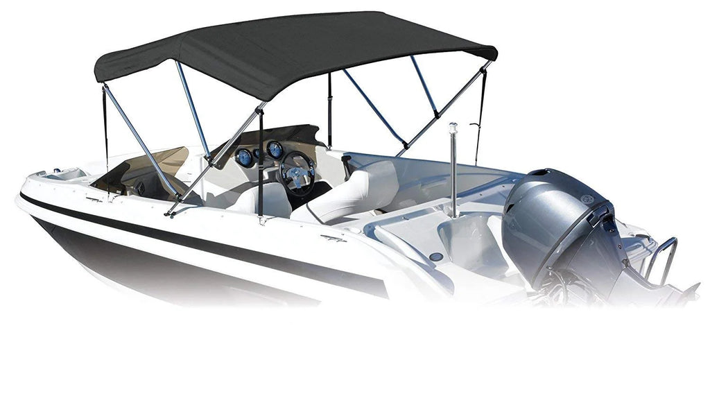 3 Bow Bimini Top Boat Cover 600D Canvas, 1” Aluminum Frame, Storage Boot, 46" H S8388