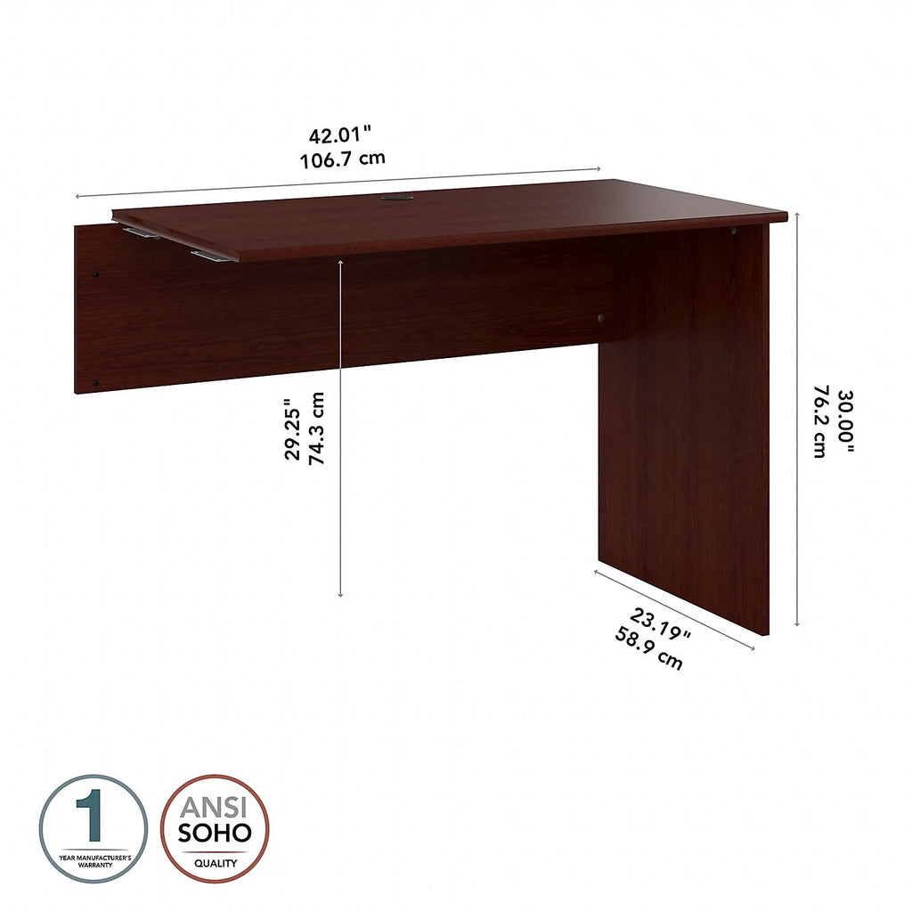 Engineered Wood Desk Return in Harvest Cherry Y6153
