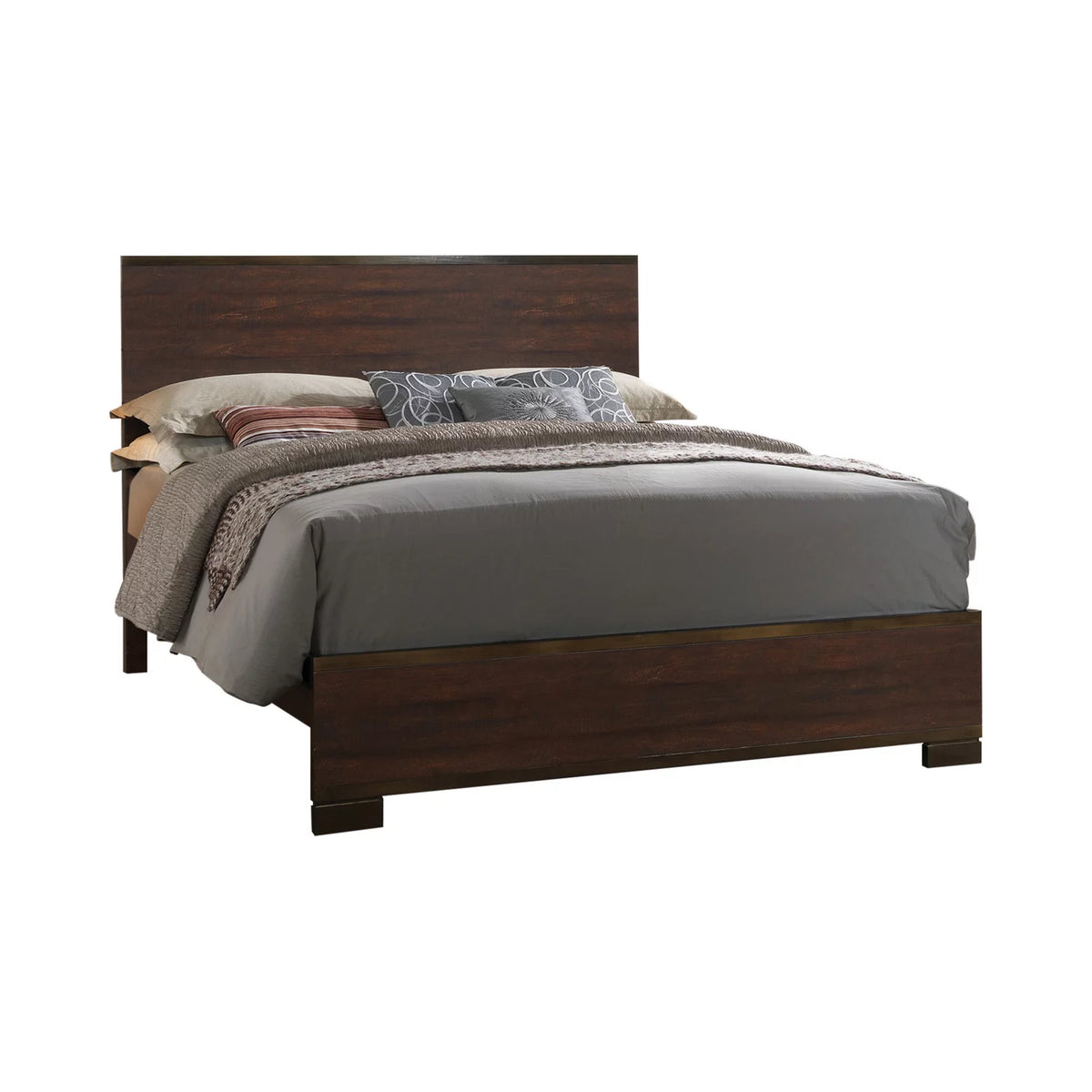 California King Panel Bed Rustic Tobacco U522