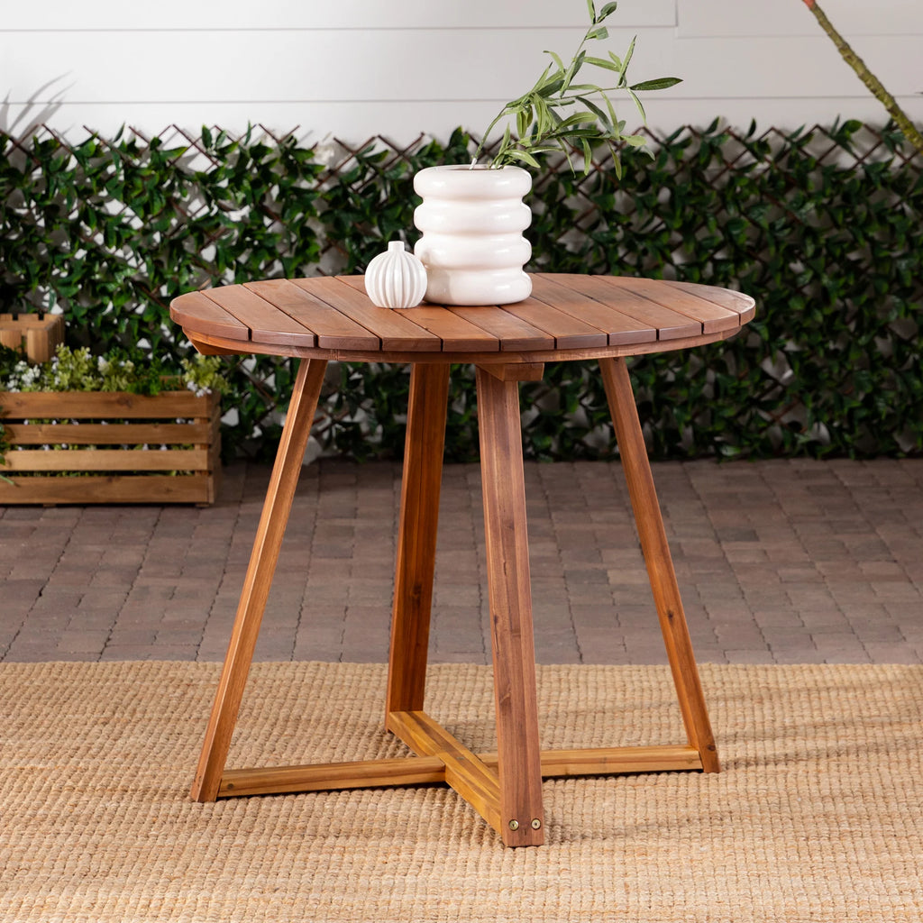 30” Solid Acacia Wood Outdoor Dining Table F26132