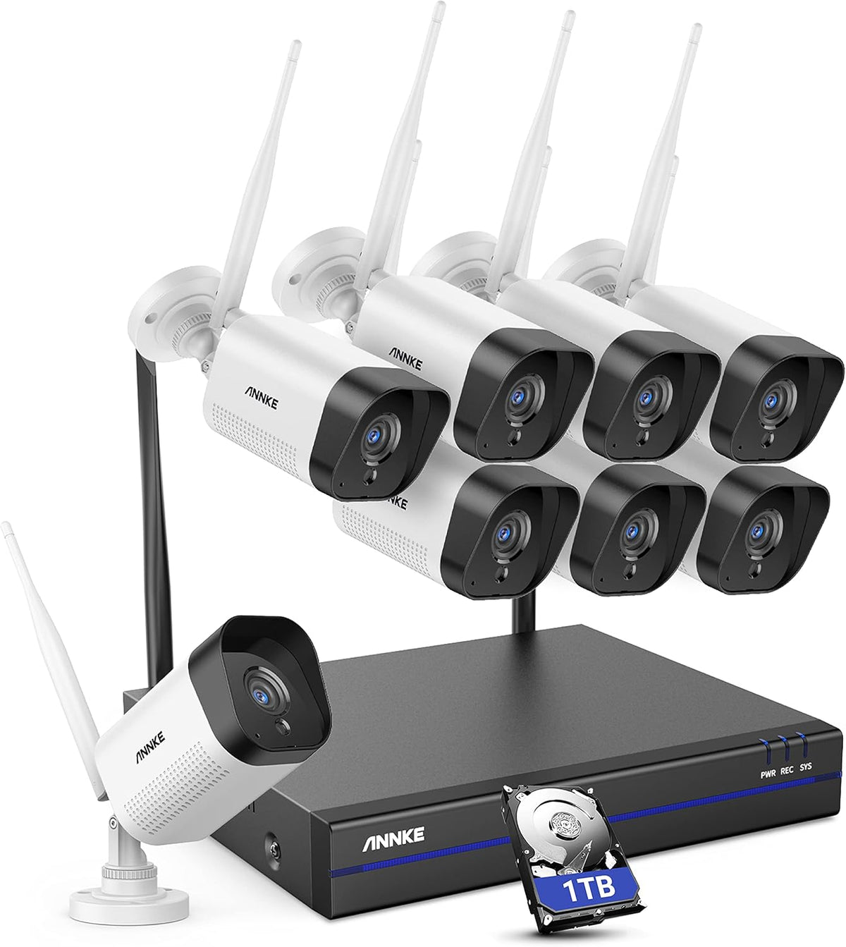 8CH Wireless Security Camera System with 1TB Hard Drive D96550