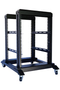 15U 4 Post Open Frame Steel Network Rack 24" Deep F56505