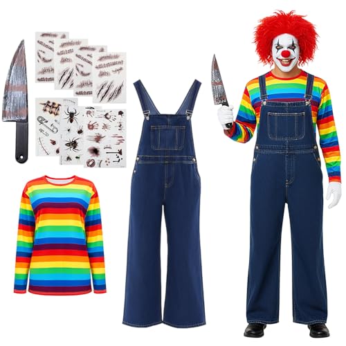 10 Pcs Halloween Costume Accessories Rainbow Long Sleeve Overalls I470213