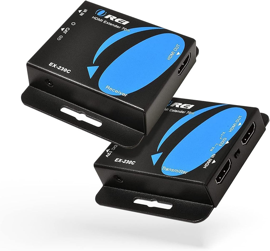 4K HDMI Over CAT6/CAT7 Extender RJ45 4K@30Hz Upto 130 Ft 1080P Upto 230 FT Full HD POC Transmitter & Receiver IR Loop Out R8117