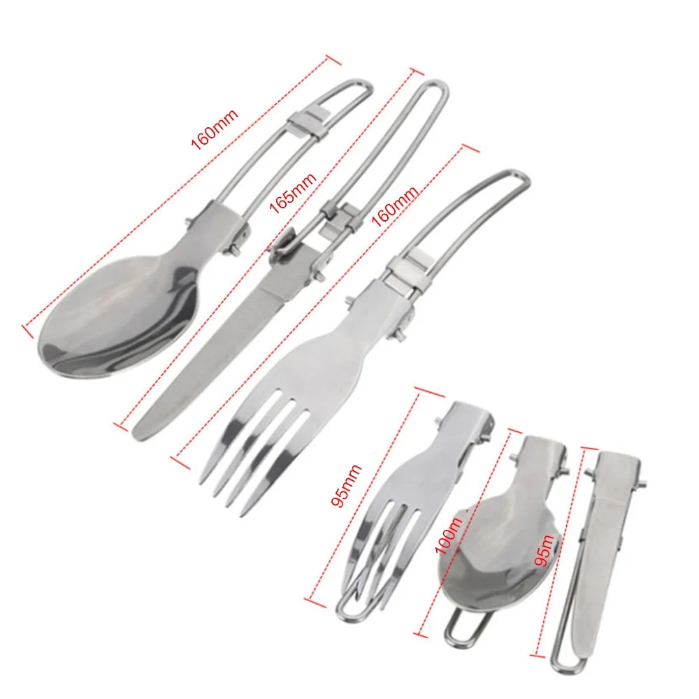Ultralight Camping Cookware Utensils Tableware Set Pot Pan V76358