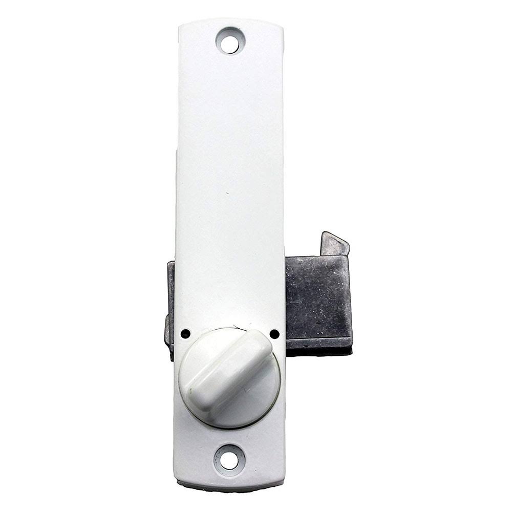 White Mechanical Keyless Hook Bolt Sliding Door Lock D7796