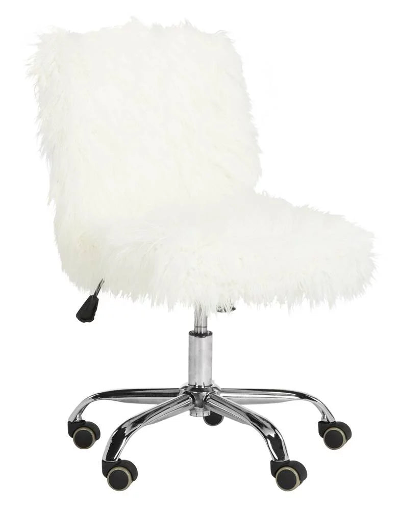 Faux Sheepskin Swivel Office Chair F49496