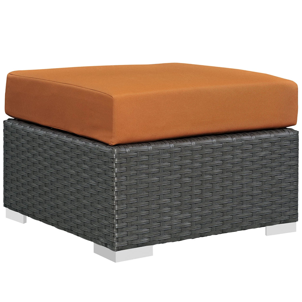 Orange Rattan 10 PCS Sectional Sofa Set Y1089
