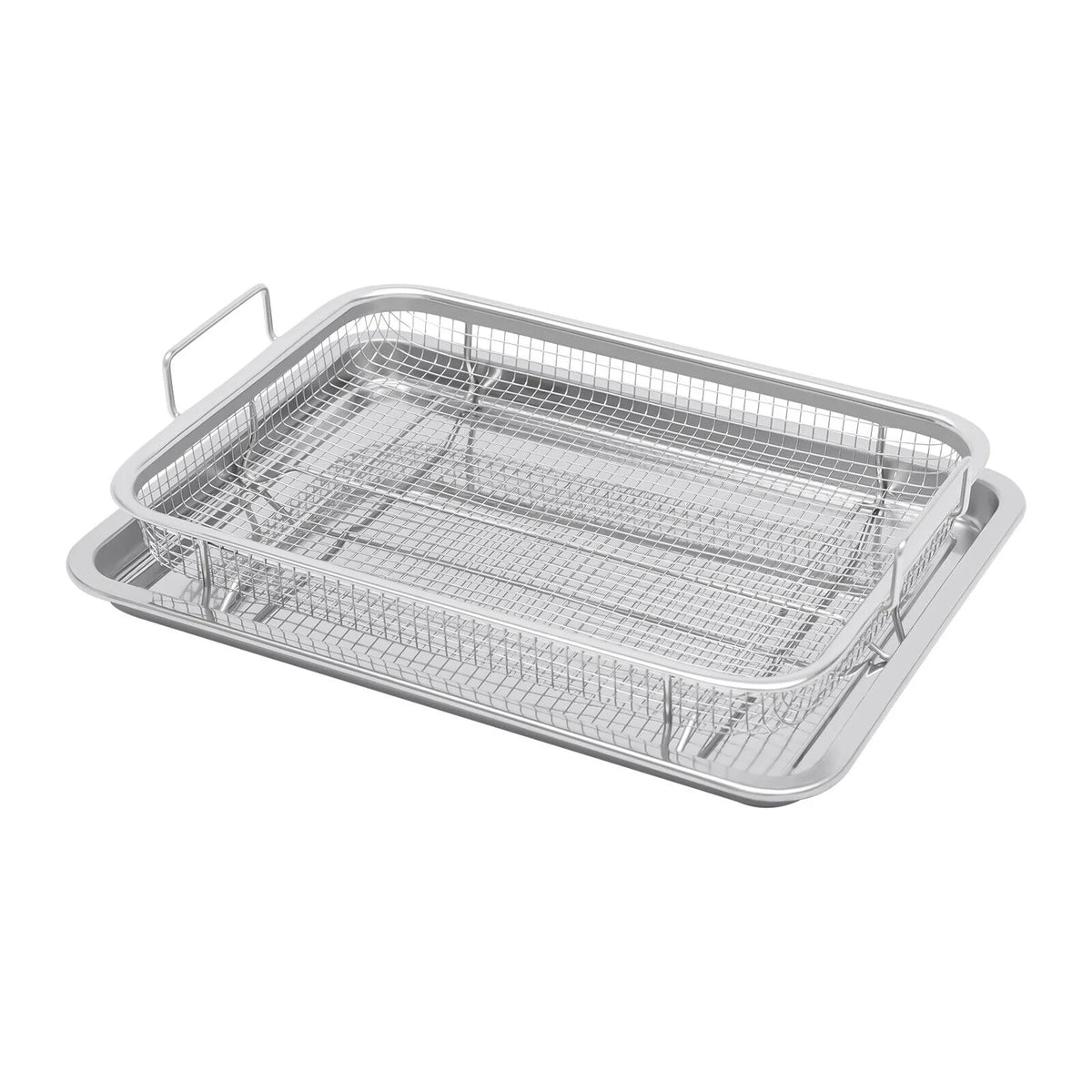Stainless Steel Non-stick Air Fryer Basket 2 Piece Set M130648