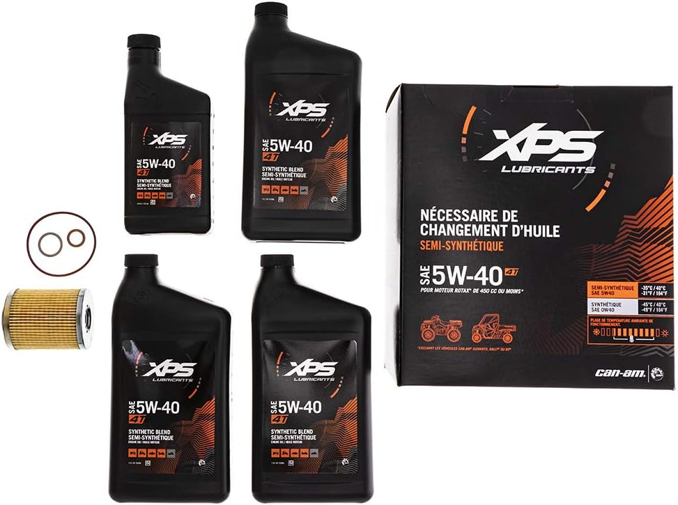 Can-Am Off-Road 4T 5W-40 Synthetic Blend Oil Change Kit Pack of 2 Q71617
