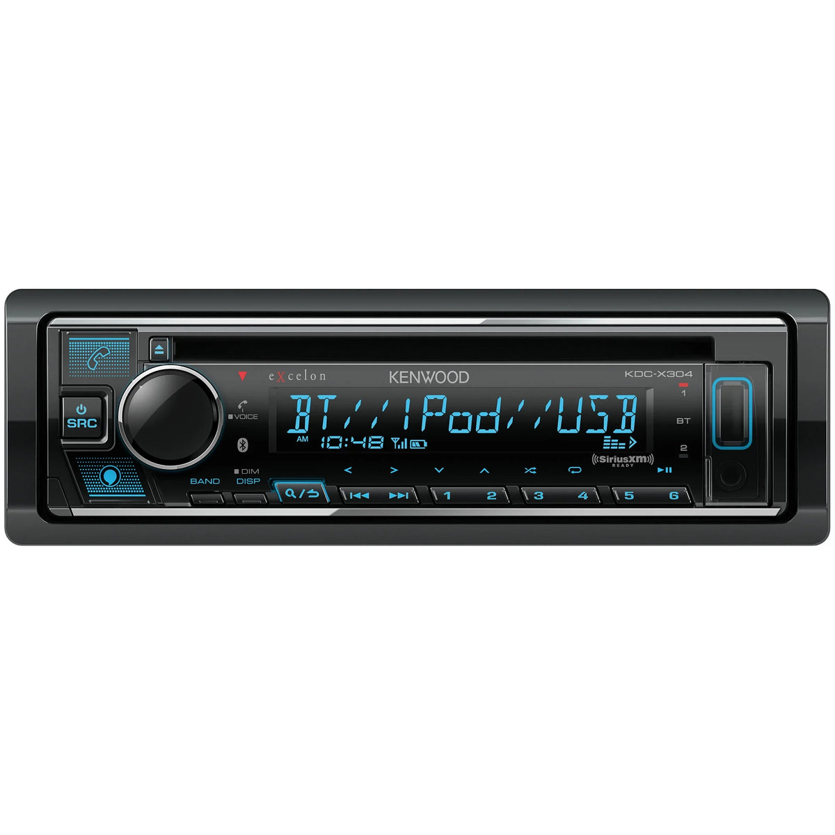 Bluetooth Single DIN CD Receiver with SiriusXM Tuner P59119