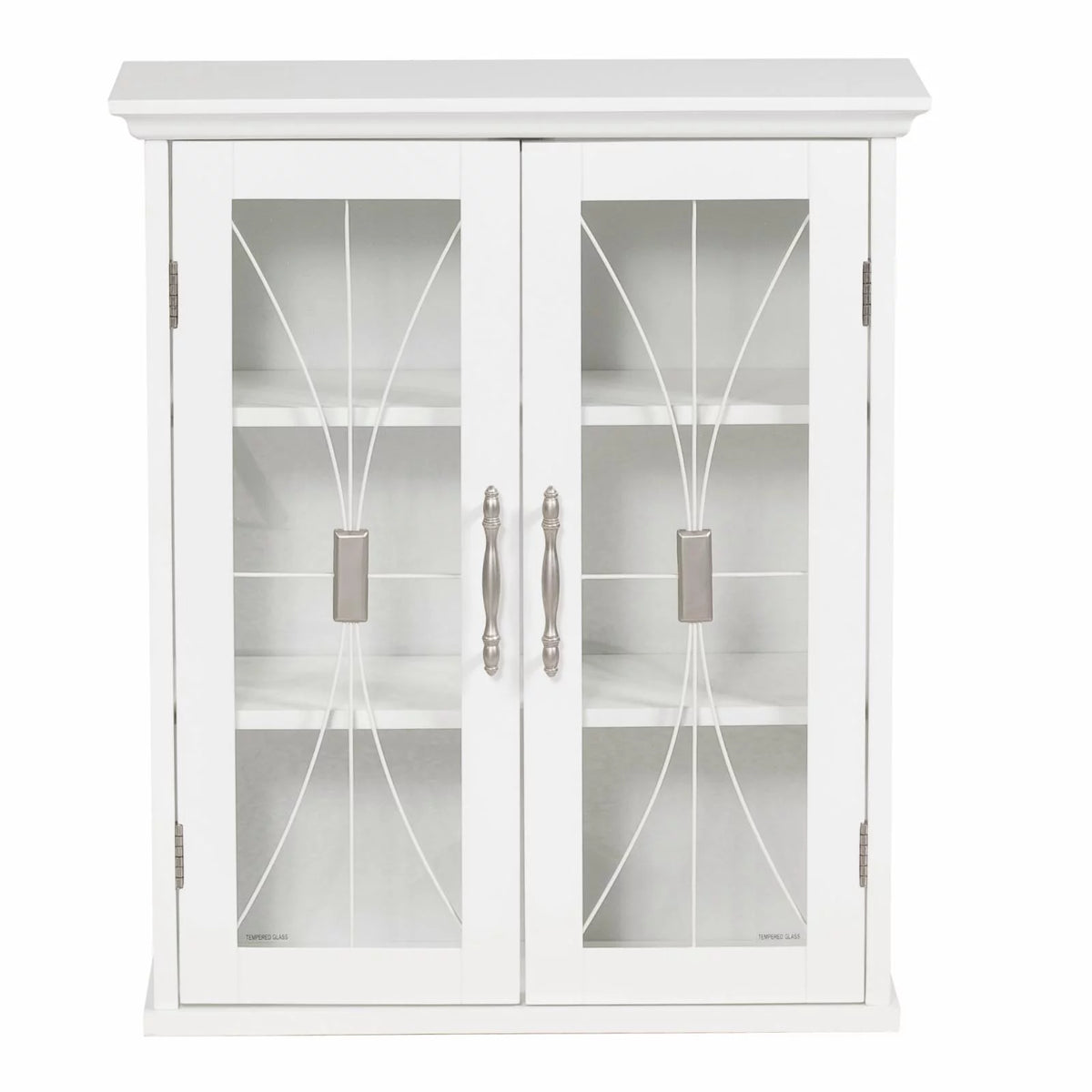 Wooden Wall Cabinet with 2 Doors White O69802