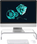 Acrylic Clear Monitor Screen Stand Riser, 20", Pack of 2 B710