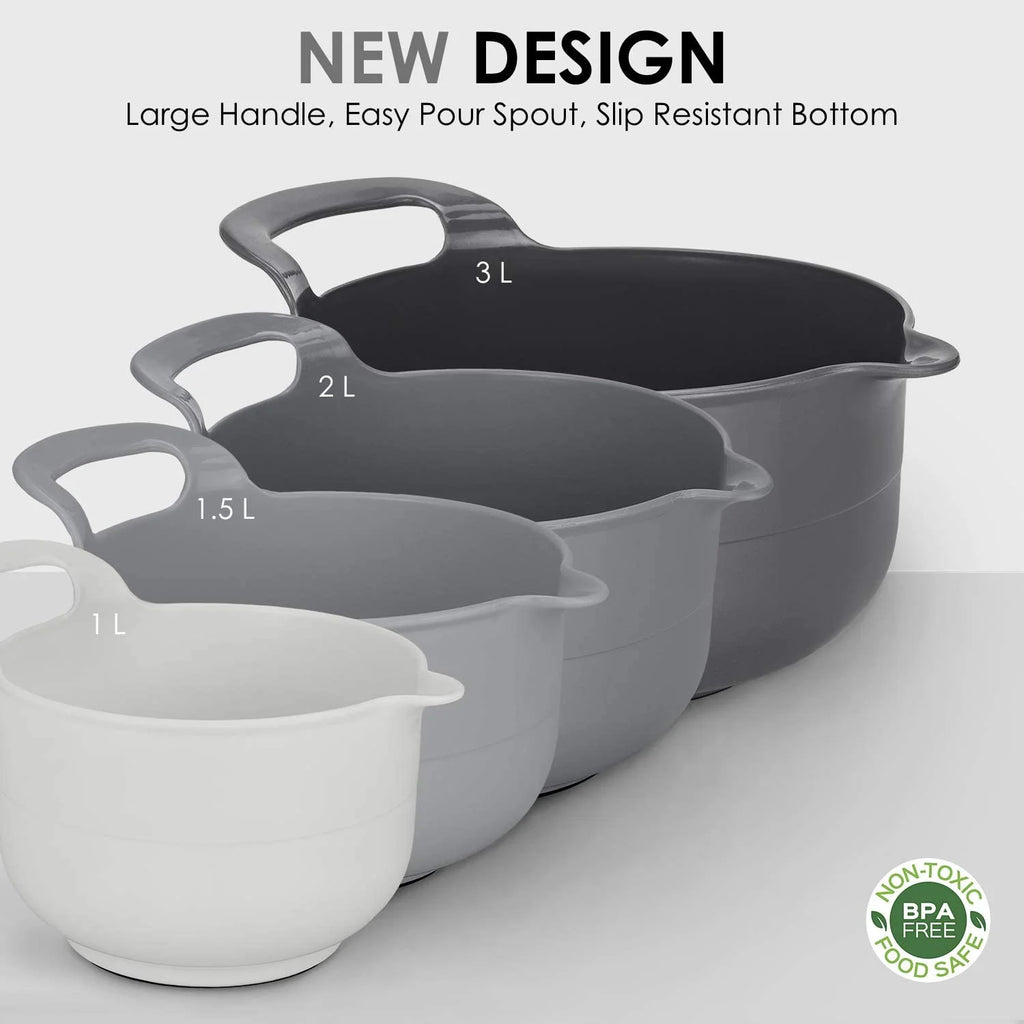 4 Piece Nesting Plastic Mixing Bowl Set B398577