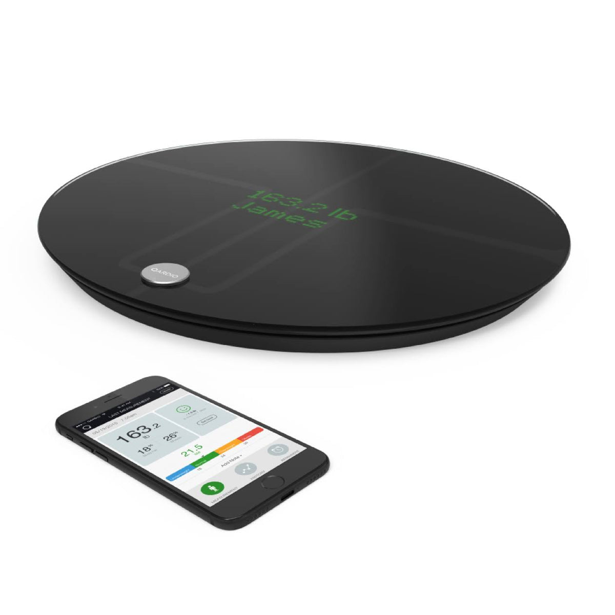 Black Wireless Smart Scale & Body Analyzer V3364
