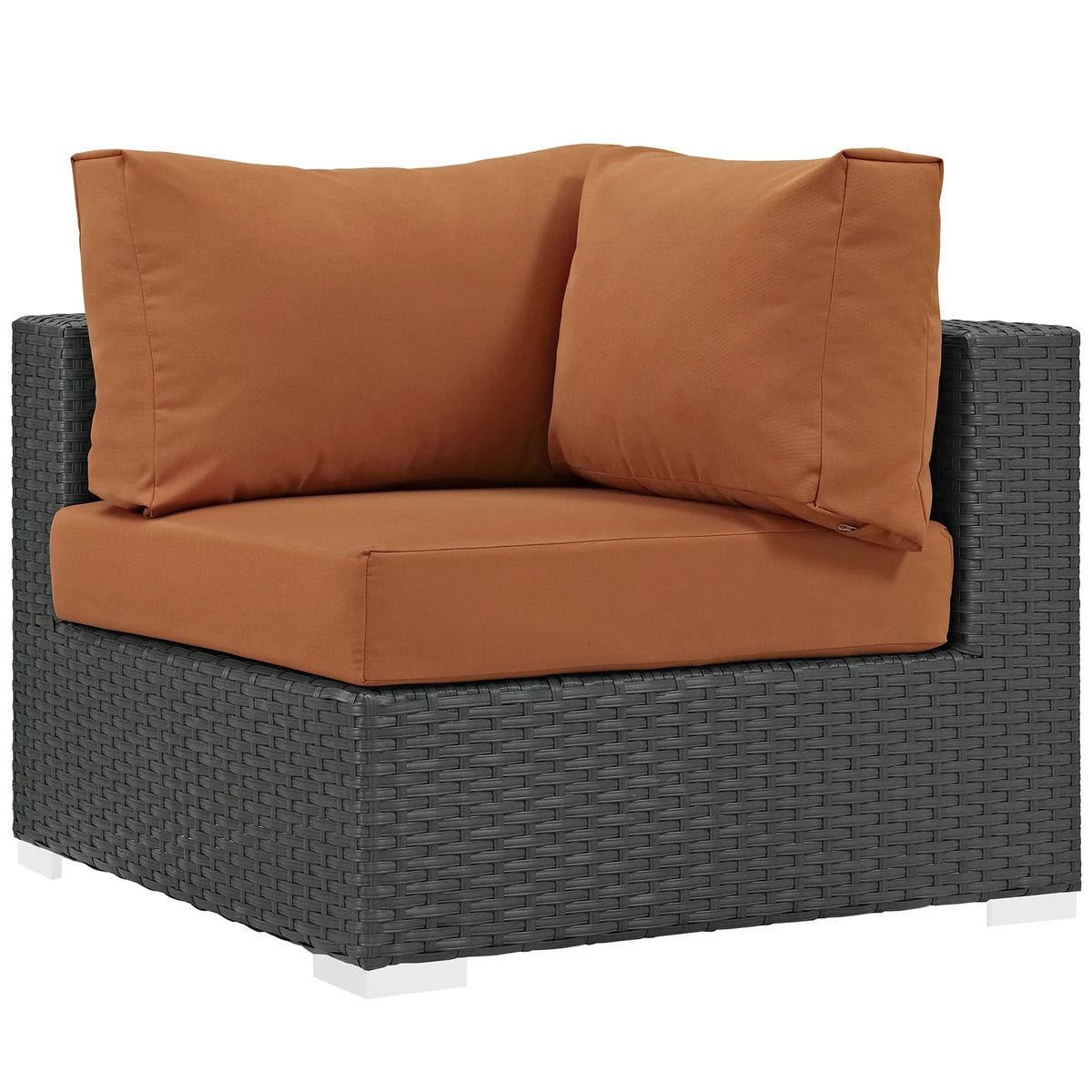 Orange Rattan 10 PCS Sectional Sofa Set Y1089