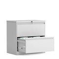 White 2 Drawer Folding Lateral File Cabinet T170