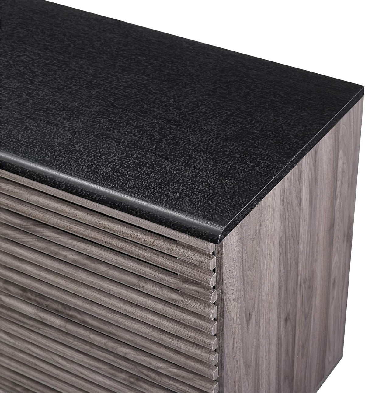 Black and Slate Grey 4 Drawer Wood Cabinet C7765