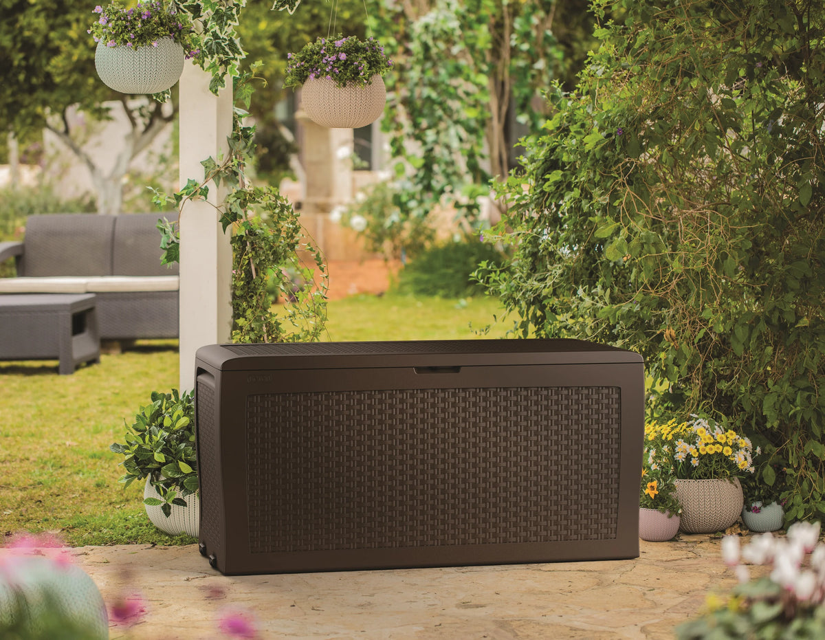 Brown Resin Outdoor Storage Deck Box G686611