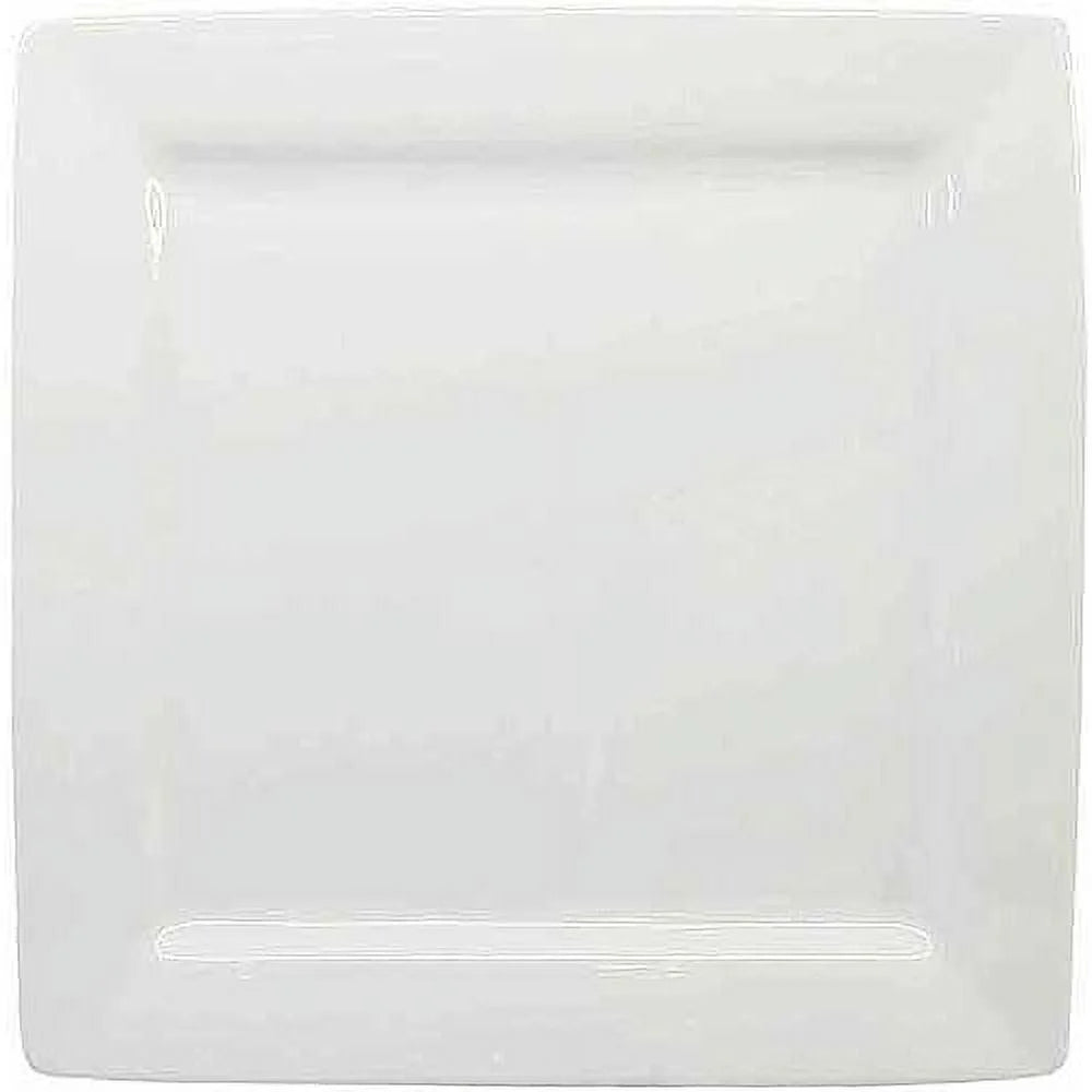 White Porcelain Dinner Plates, Set of 6 I64971