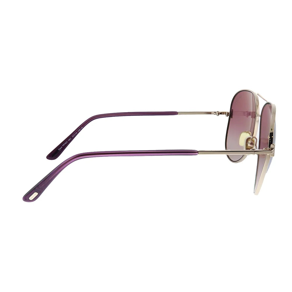 Metal Unisex Aviator Sunglasses Rose Gold 61mm R3843