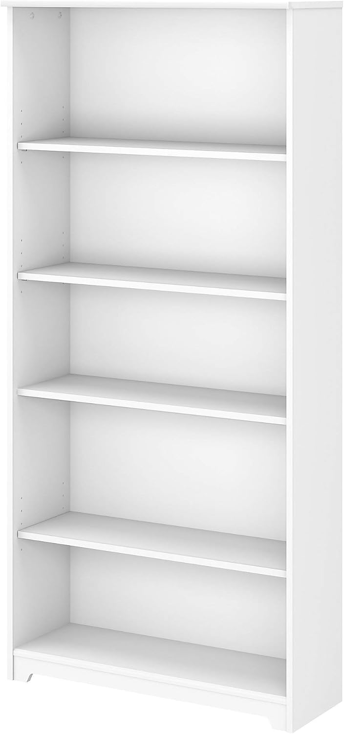 5 Shelf Bookcase and 60W Hutch, Heather Gray R2916
