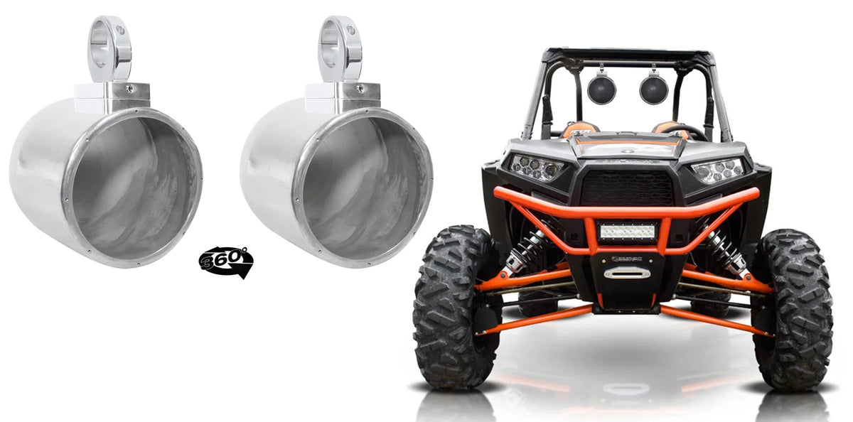 7.7" 360° Swivel Chrome Tower Speaker Pods U682009