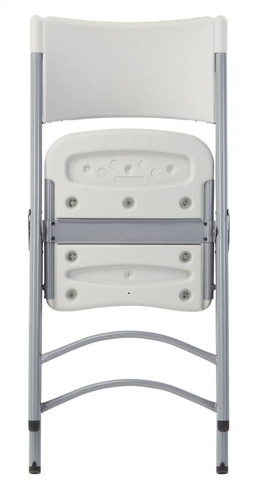Folding Chair, Plastic, Gray, Pkg of 4 B92539