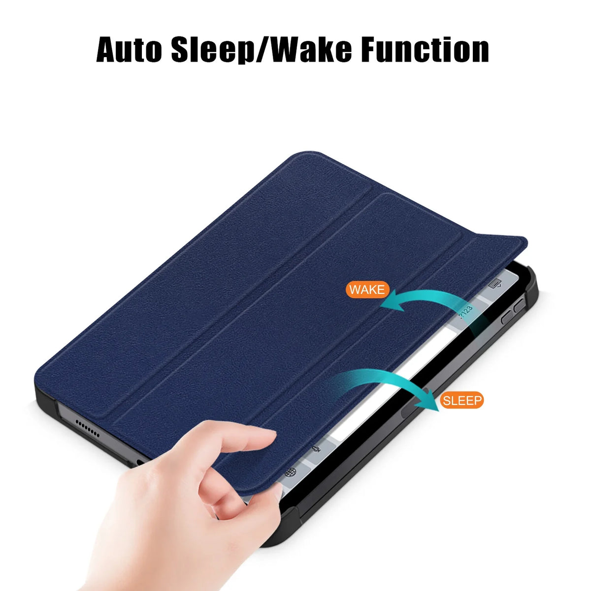 Darkblue Tri-fold Stand Case for iPad 10.9" 2022 S43512