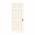 6-Panel Primed Steel Front Door Slab N790061