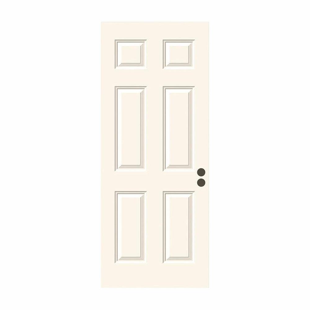 6-Panel Primed Steel Front Door Slab N790061