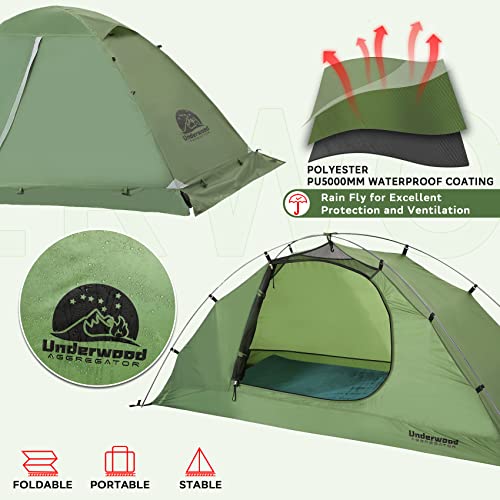 Lightweight 4-Season Waterproof Backpacking Tent for One Person F17843